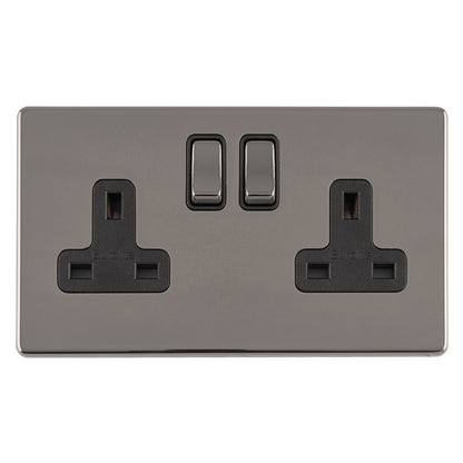Concealed 3mm 2 Gang Socket