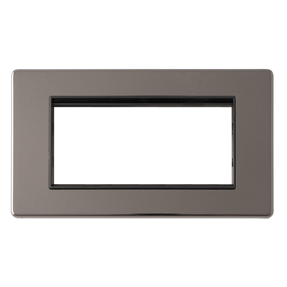 Concealed 3mm 4 Gang Module Frame