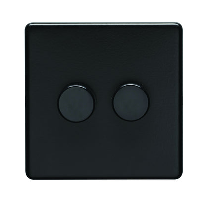 Concealed 3mm 2 Gang Dimmer - 400W
