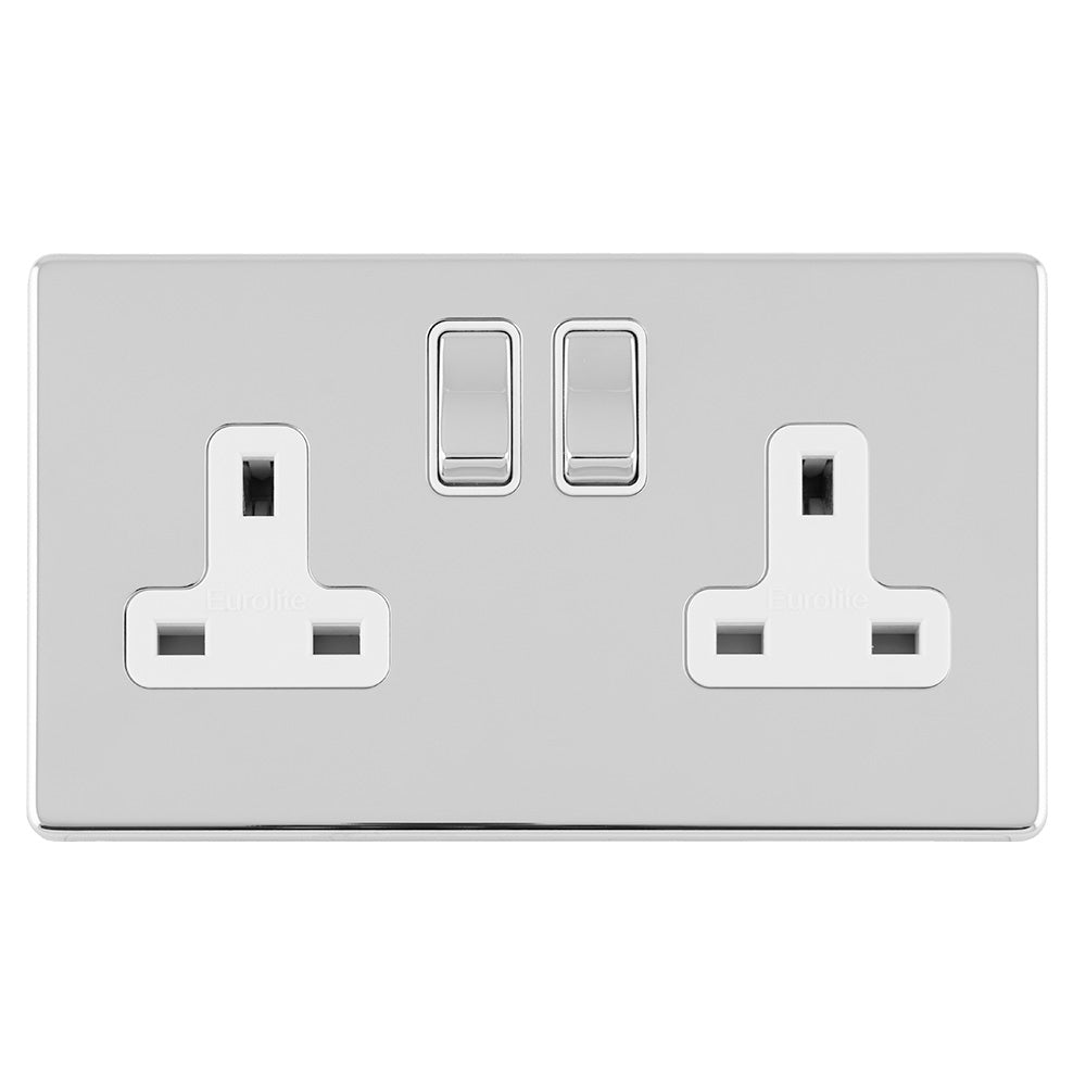 Concealed 3mm 2 Gang Socket