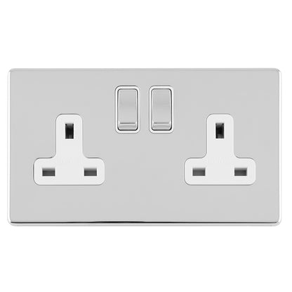 Concealed 3mm 2 Gang Socket