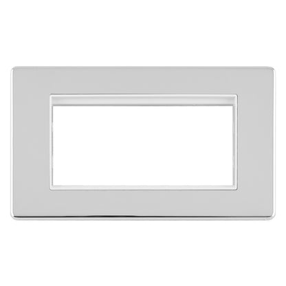 Concealed 3mm 4 Gang Module Frame