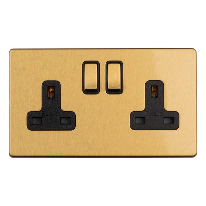 Concealed 3mm 2 Gang Socket