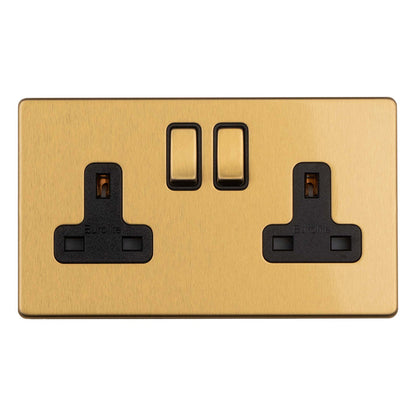 Concealed 3mm 2 Gang Socket