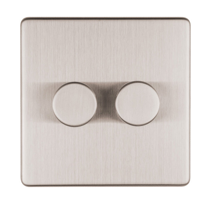 Concealed 3mm 2 Gang Dimmer - 400W