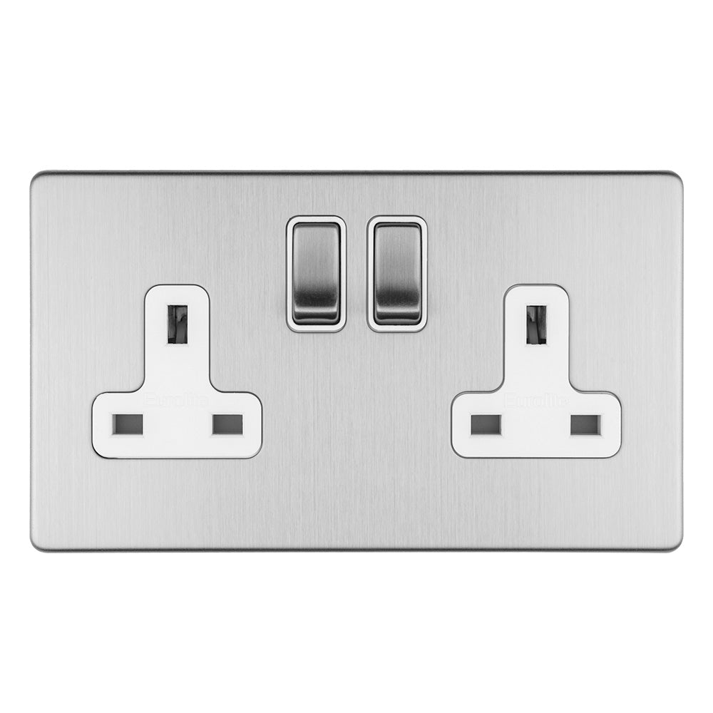 Concealed 3mm 2 Gang Socket