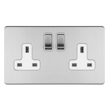 Concealed 3mm 2 Gang Socket