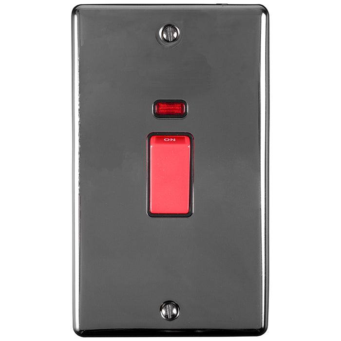 45Amp DP Cooker Switch With Neon Indicator - Double Plate