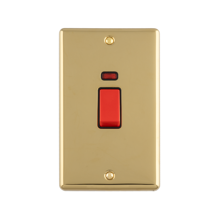 45Amp DP Cooker Switch With Neon Indicator - Double Plate