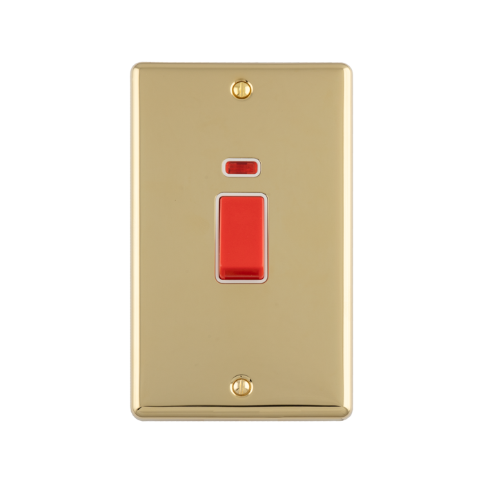 45Amp DP Cooker Switch With Neon Indicator - Double Plate