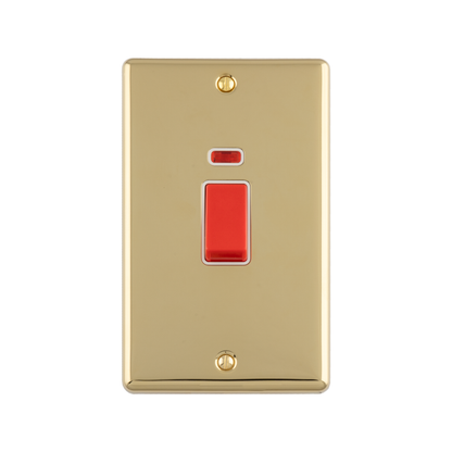 45Amp DP Cooker Switch With Neon Indicator - Double Plate