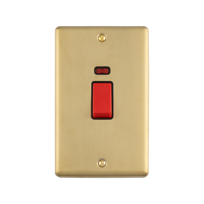 45Amp DP Cooker Switch With Neon Indicator - Double Plate