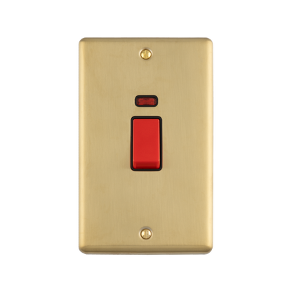 45Amp DP Cooker Switch With Neon Indicator - Double Plate