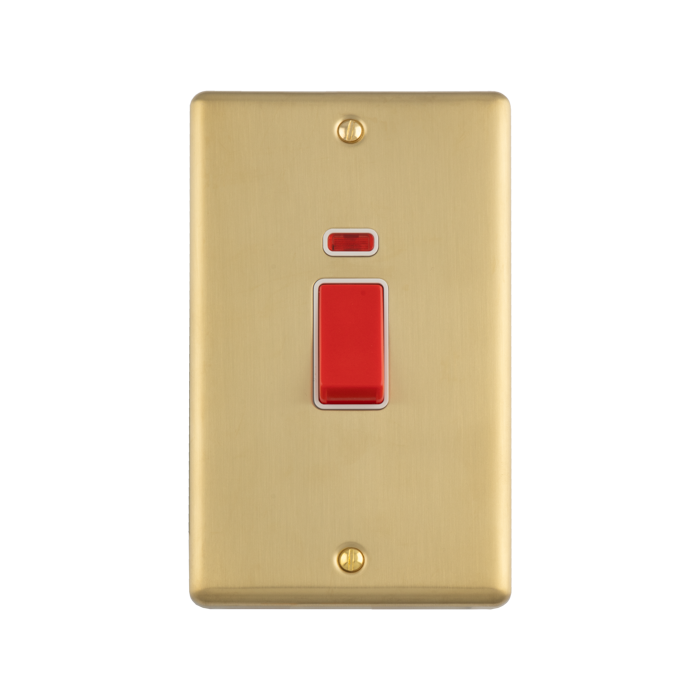 45Amp DP Cooker Switch With Neon Indicator - Double Plate