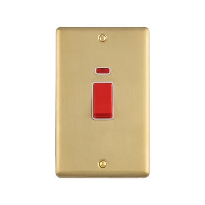 45Amp DP Cooker Switch With Neon Indicator - Double Plate