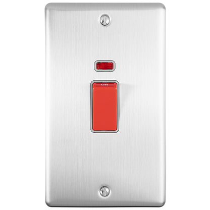 45Amp DP Cooker Switch With Neon Indicator - Double Plate