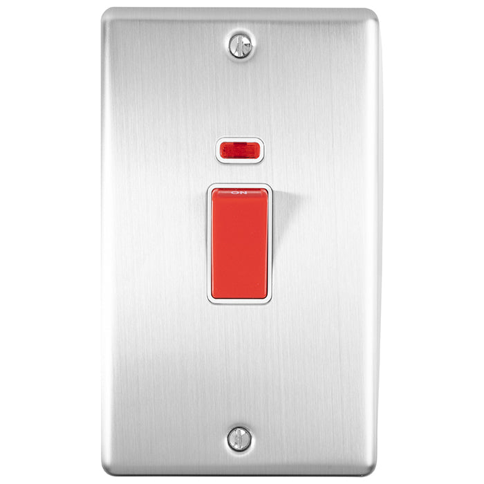 45Amp DP Cooker Switch With Neon Indicator - Double Plate