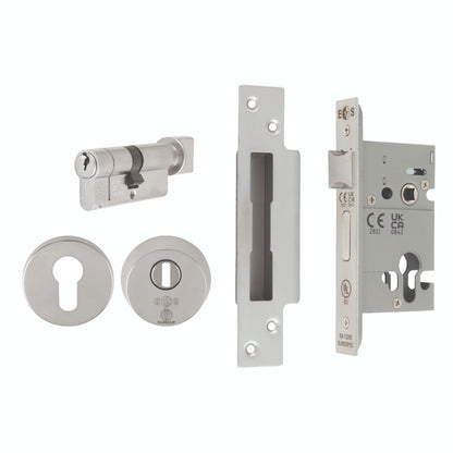 Easi T Euro Profile BS Cylinder and Turn Sashlock