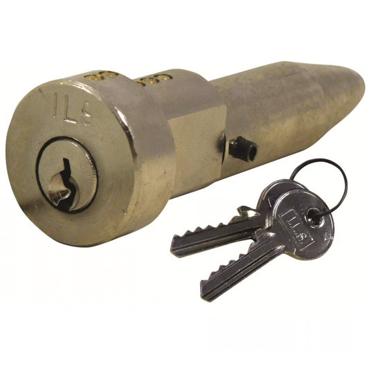 Roller Shutter Bullet Lock - Round Face 24mm Diameter With Black Roll Pin