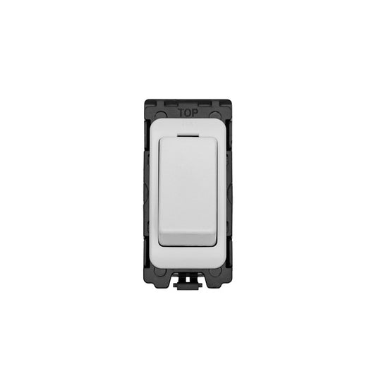 Grid & Modular 20A Double Pole Switch - Matt White