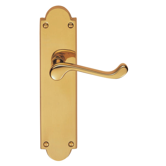Victorian Scroll Lever on Shaped Backplate