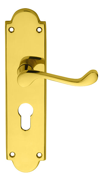 Victorian Scroll Lever on Shaped Backplate