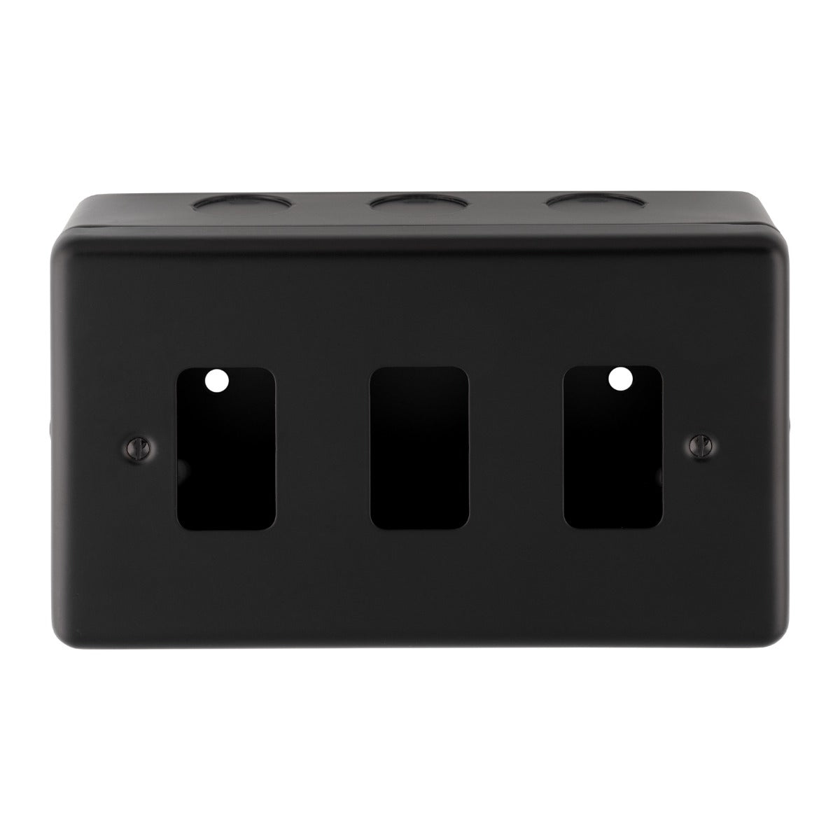 Metal Clad 1-8 Gang Grid Plate - C/W Surface Box