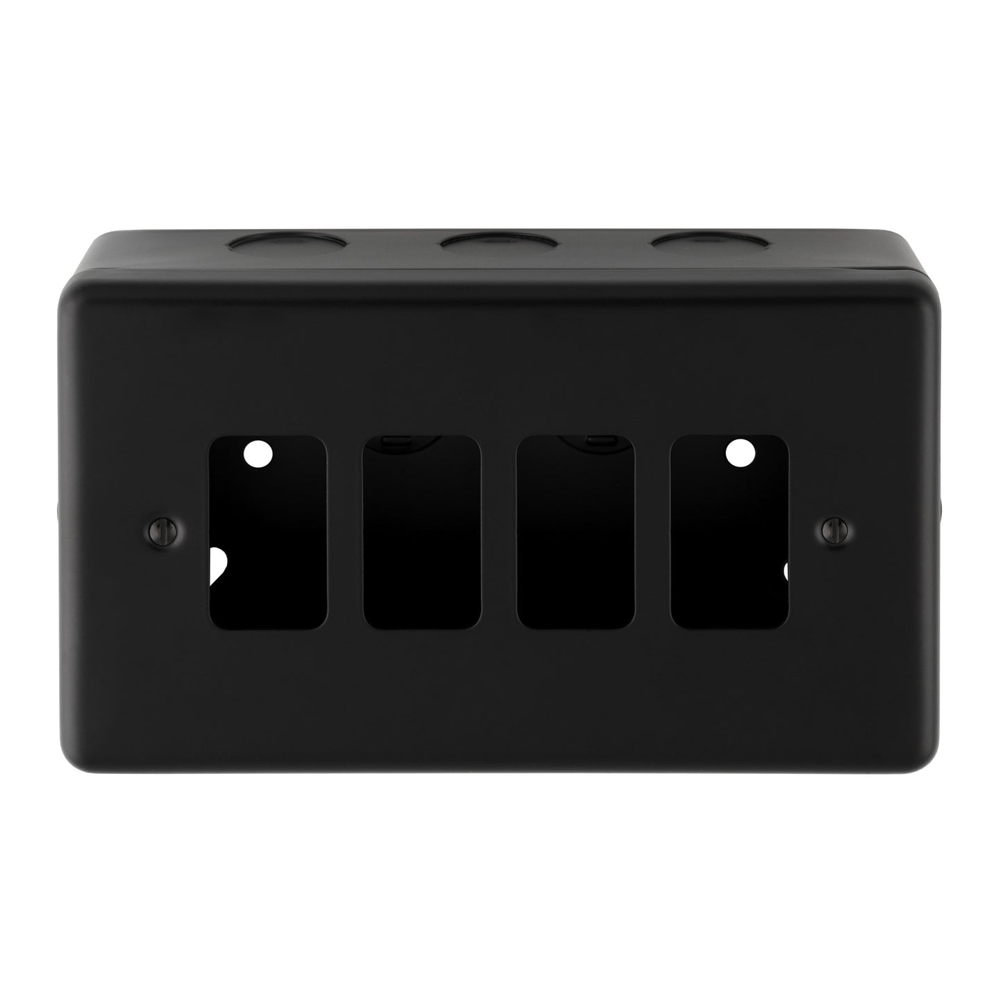 Metal Clad 1-8 Gang Grid Plate - C/W Surface Box