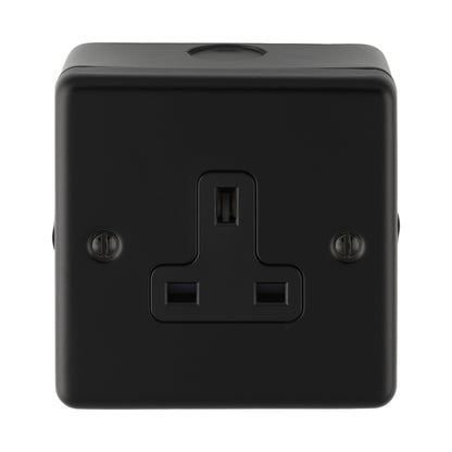 Metal Clad 1-2 Gang 13Amp Unswitched Socket
