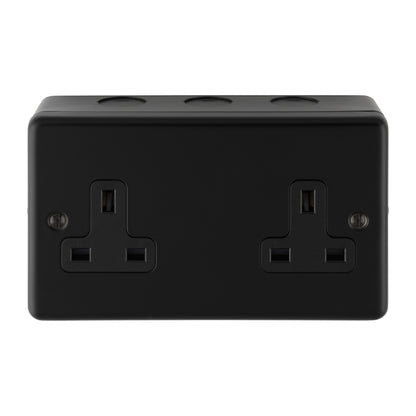 Metal Clad 1-2 Gang 13Amp Unswitched Socket