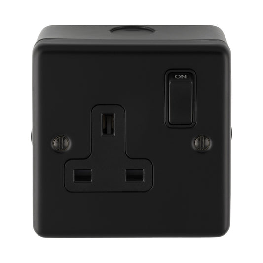Metal Clad 1-2 Gang Switched DP Socket