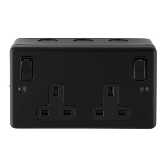 2 Gang 13Amp Switched Socket w/ Outboard