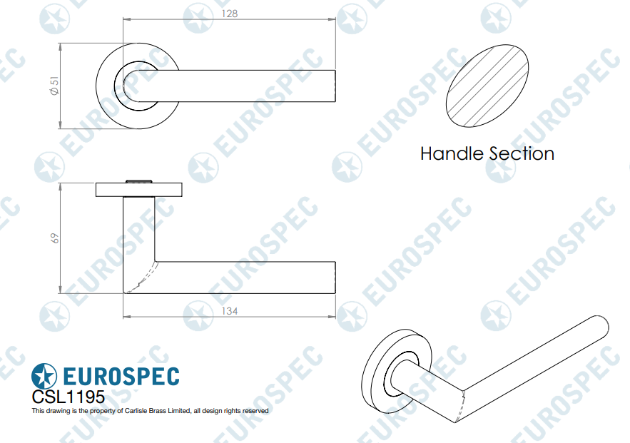 MITRED LEVER OVAL BAR ON SPRUNG ROSE Grade 201