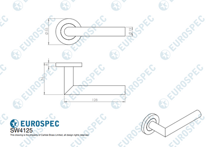 19mm Dia. Grade 4 Mitred Safety Lever on Round Rose