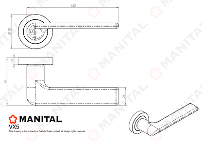 Vortex lever on rose