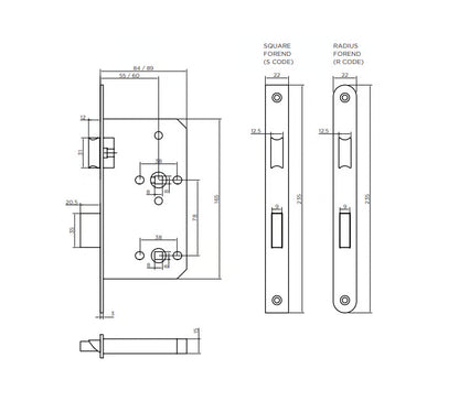 DIN Bathroom Lock Case