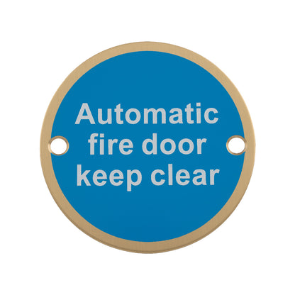 Automatic Fire Door - Keep Clear