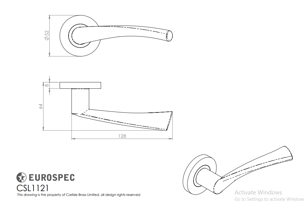 Breeze Lever on Sprung Rose