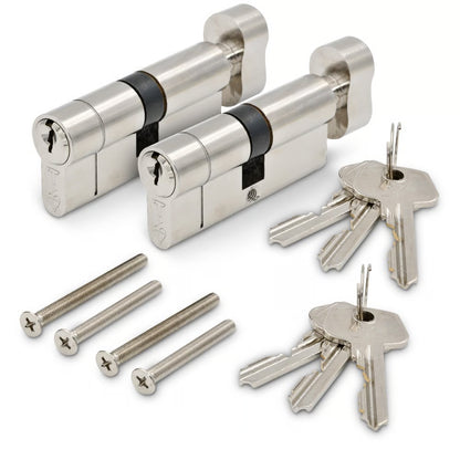 Euro Key & Thumbturn Cylinders British Standard Kitemarked TS007 1* - Keyed Alike Pairs