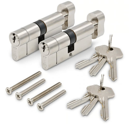 Euro Key & Thumbturn Cylinders British Standard Kitemarked TS007 1* - Keyed Alike Pairs