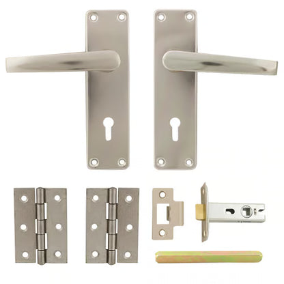 Aluminium Door Handle, Tubular Latch & Hinge Packs