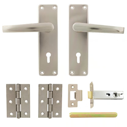Aluminium Door Handle, Tubular Latch & Hinge Packs