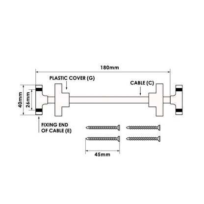 Fixed Cable Window Restrictors