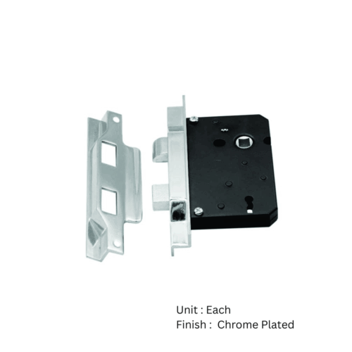 Alternative view of 3 Lever Rebated Sash Lock - Prepack 63mm - Chrome Plated and Electro Brass - Each