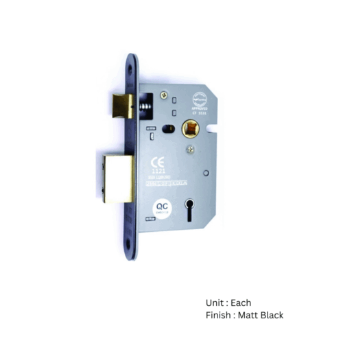 Alternative view of 5 Lever Sash Lock Ce Radius Corner 63mm Matt Black  Each