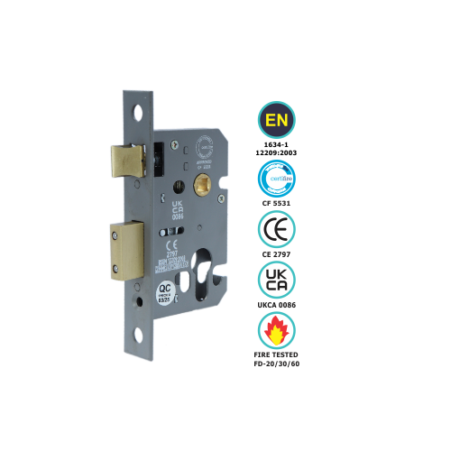Alternative view of Architectural Euro Profile Sash Lock - Ce / Certifire / Fd Case Only 66mm, 76mm -  Each