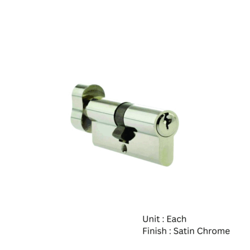 Alternative view of Euro Profile Cylinder And Turn Offset 60/40t Satin Chrome Each