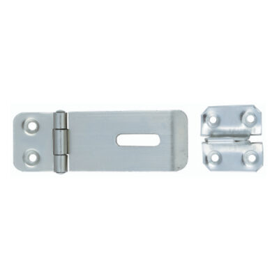 Weatherproof safety hasp and staple