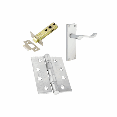 Scroll Fire Rated Latch Pack Chrome