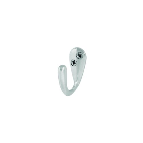 Single Robe Hook Pack of 2 Satin Chrome